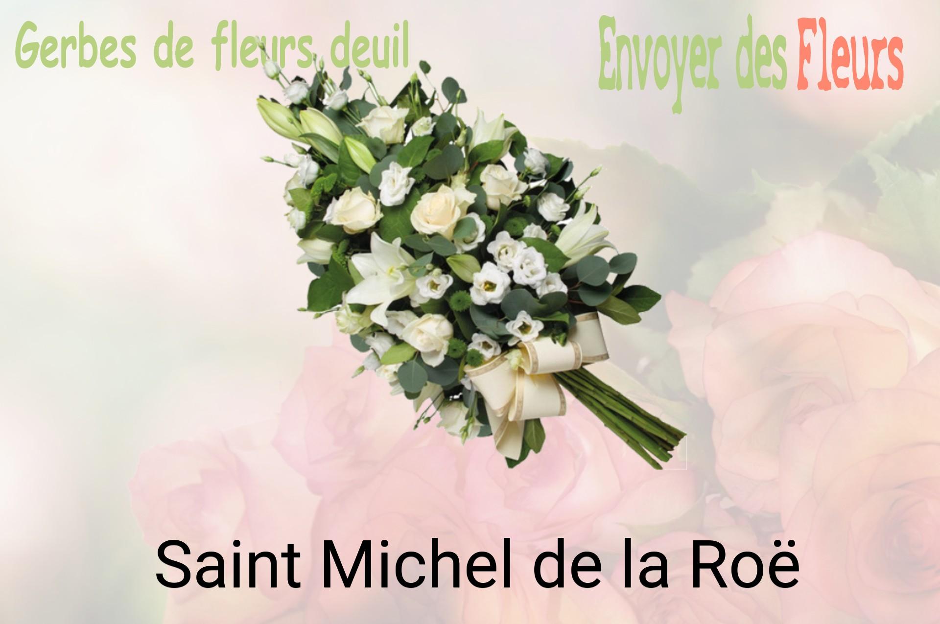 Gerbe de fleurs de deuil livrée à Saint-Michel-de-la-Roë